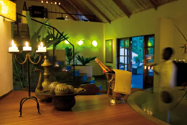 The bar in the evening